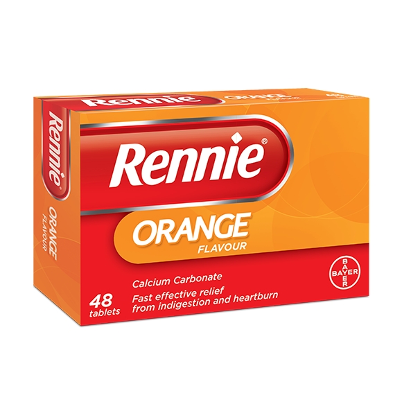 Rennie Orange 500mg Chewable Tablets 48s